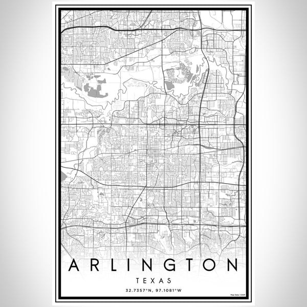 Arlington - Texas Classic Map Print