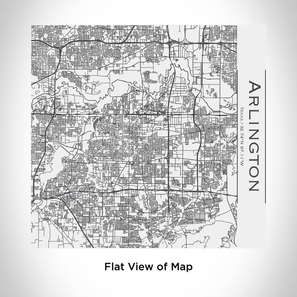 Rendered View of Arlington Texas Map Engraving on 17oz Stainless Steel Insulated Tumbler in White