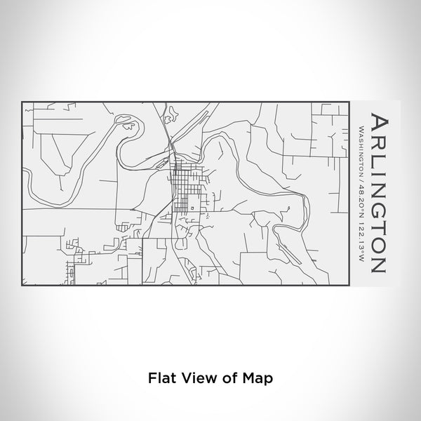 Rendered View of Arlington Washington Map Engraving on 17oz Stainless Steel Insulated Cola Bottle in White