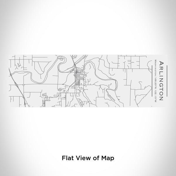 Rendered View of Arlington Washington Map Engraving on 10oz Stainless Steel Insulated Cup with Sliding Lid in White