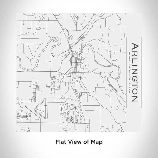 Rendered View of Arlington Washington Map Engraving on 17oz Stainless Steel Insulated Tumbler in White