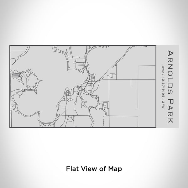 Rendered View of Arnolds Park Iowa Map Engraving on 17oz Stainless Steel Insulated Cola Bottle