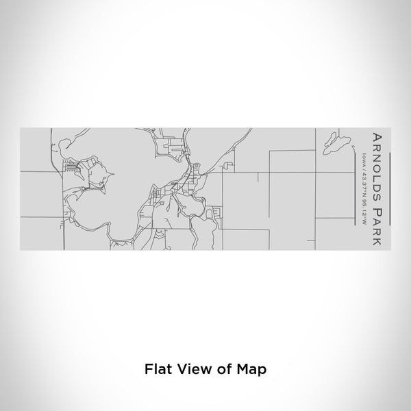 Rendered View of Arnolds Park Iowa Map Engraving on 10oz Stainless Steel Insulated Cup with Sipping Lid