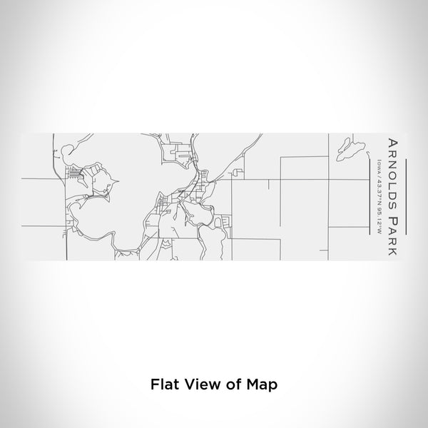 Rendered View of Arnolds Park Iowa Map Engraving on 10oz Stainless Steel Insulated Cup with Sliding Lid in White