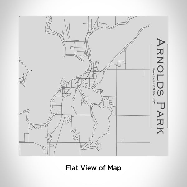 Rendered View of Arnolds Park Iowa Map Engraving on 17oz Stainless Steel Insulated Tumbler