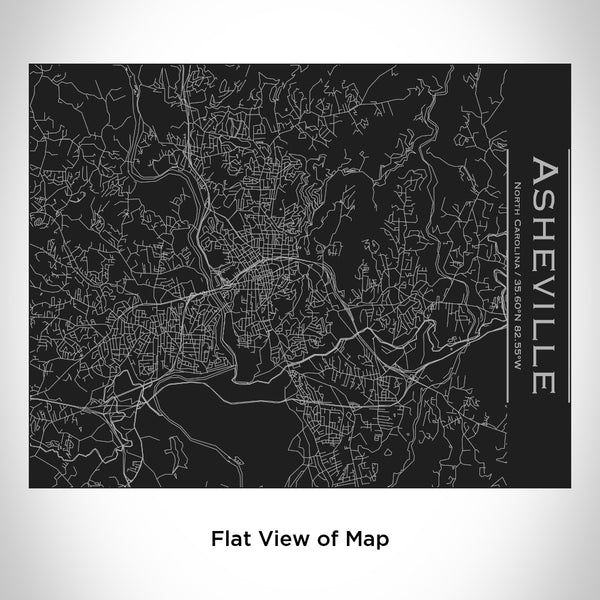 Asheville - North Carolina Map Bottle with Bamboo Top in Matte Black