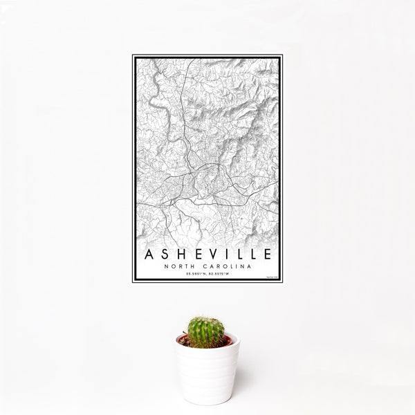 Asheville - North Carolina Classic Map Print