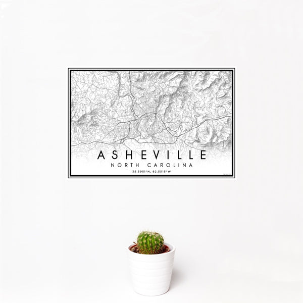 Asheville - North Carolina Classic Map Print