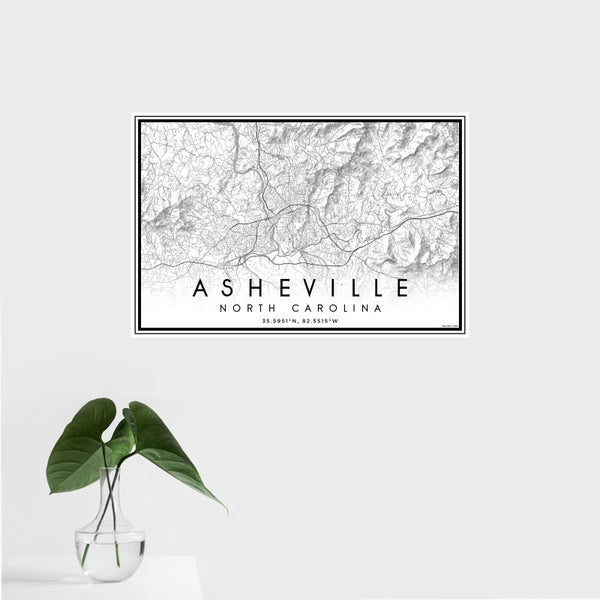 Asheville - North Carolina Classic Map Print