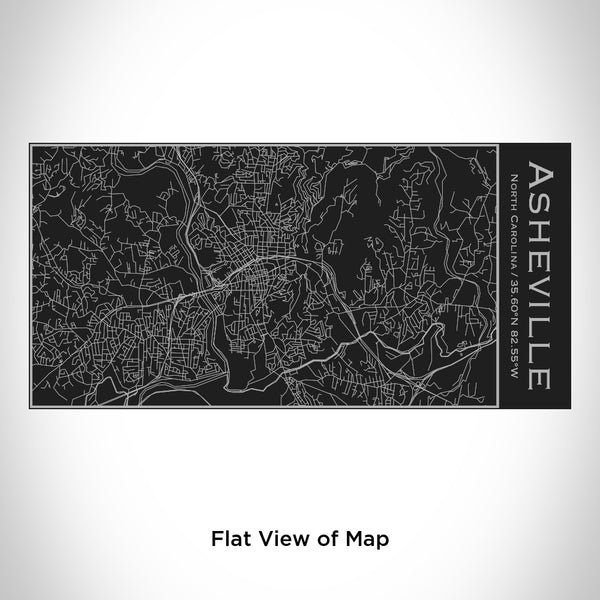 Asheville - North Carolina Map Insulated Bottle in Matte Black