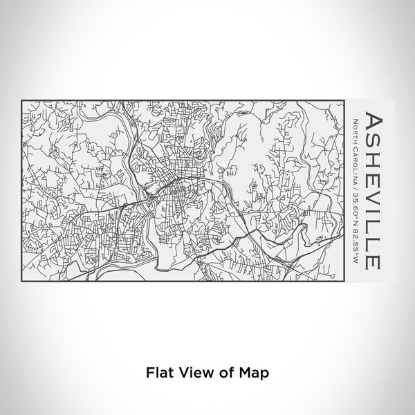 Rendered View of Asheville North Carolina Map Engraving on 17oz Stainless Steel Insulated Cola Bottle in White