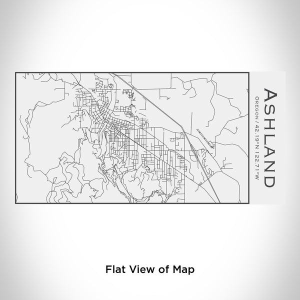 Rendered View of Ashland Oregon Map Engraving on 17oz Stainless Steel Insulated Cola Bottle in White