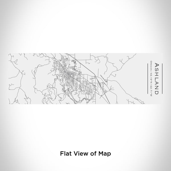 Rendered View of Ashland Oregon Map Engraving on 10oz Stainless Steel Insulated Cup with Sliding Lid in White
