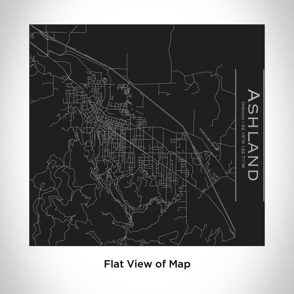 Ashland - Oregon Map Tumbler in Matte Black