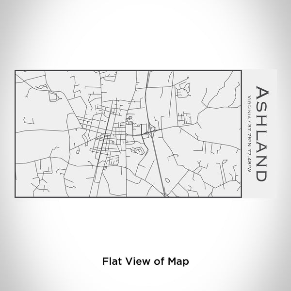 Rendered View of Ashland Virginia Map Engraving on 17oz Stainless Steel Insulated Cola Bottle in White