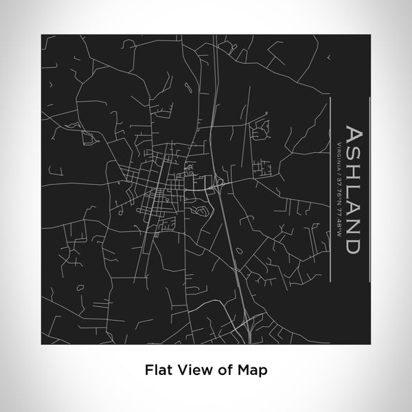 Rendered View of Ashland Virginia Map Engraving on 17oz Stainless Steel Insulated Tumbler in Black