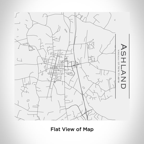 Rendered View of Ashland Virginia Map Engraving on 17oz Stainless Steel Insulated Tumbler in White