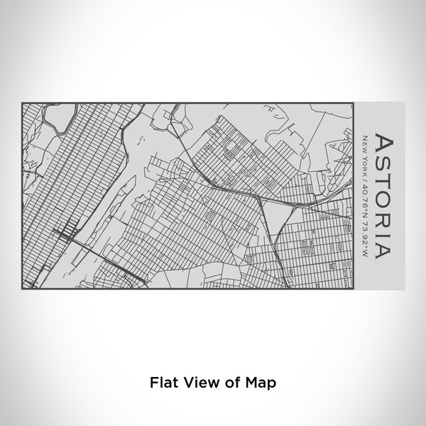 Rendered View of Astoria New York Map Engraving on 17oz Stainless Steel Insulated Cola Bottle