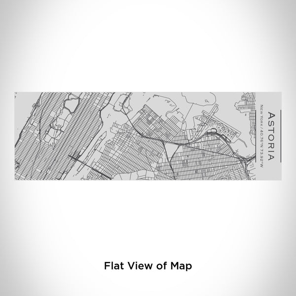 Rendered View of Astoria New York Map Engraving on 10oz Stainless Steel Insulated Cup with Sipping Lid