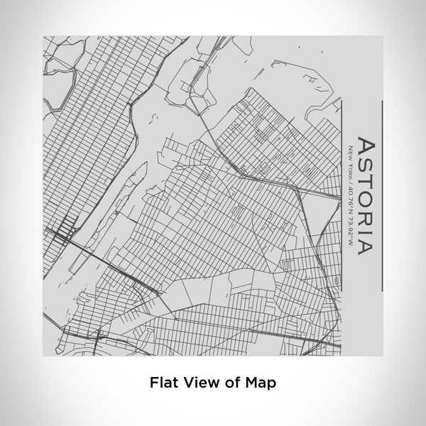Rendered View of Astoria New York Map Engraving on 17oz Stainless Steel Insulated Tumbler