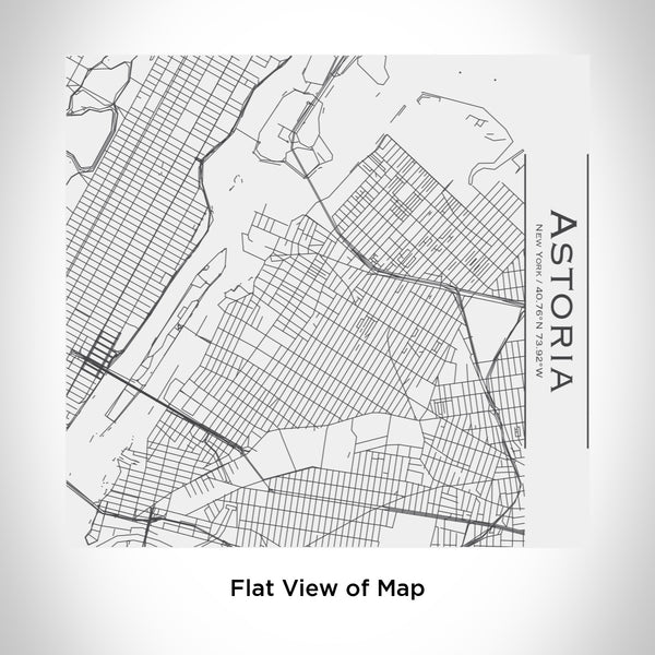 Rendered View of Astoria New York Map Engraving on 17oz Stainless Steel Insulated Tumbler in White