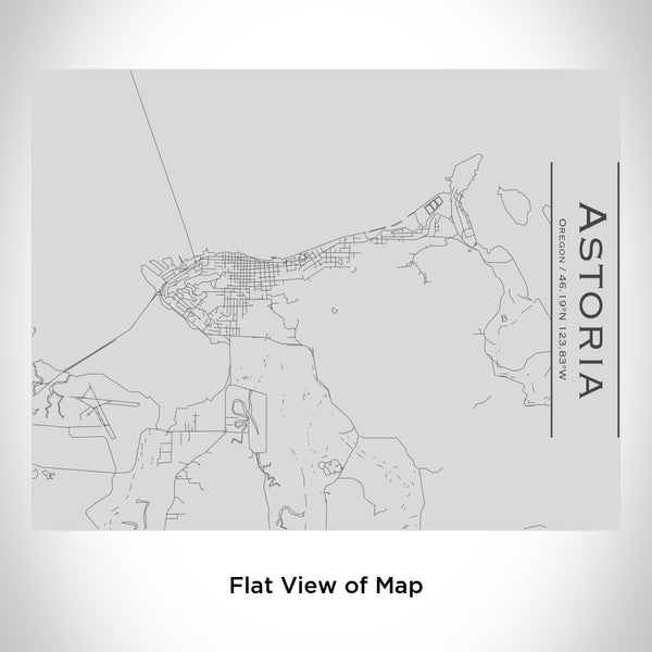 Astoria - Oregon Map Bottle with Bamboo Top