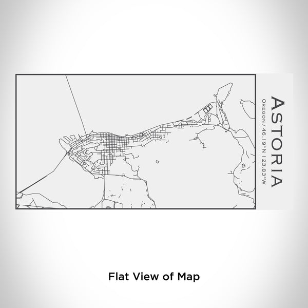 Rendered View of Astoria Oregon Map Engraving on 17oz Stainless Steel Insulated Cola Bottle in White