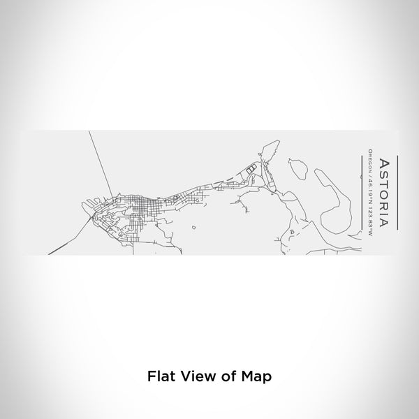 Rendered View of Astoria Oregon Map Engraving on 10oz Stainless Steel Insulated Cup with Sliding Lid in White