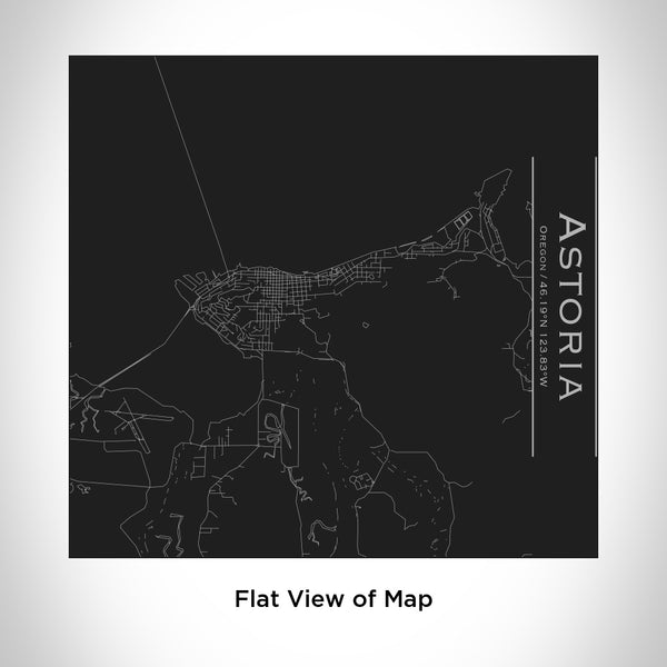 Astoria - Oregon Map Tumbler in Matte Black