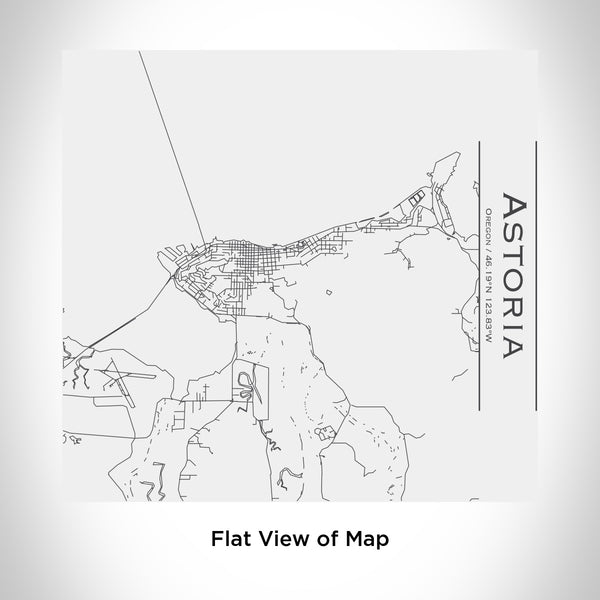 Rendered View of Astoria Oregon Map Engraving on 17oz Stainless Steel Insulated Tumbler in White