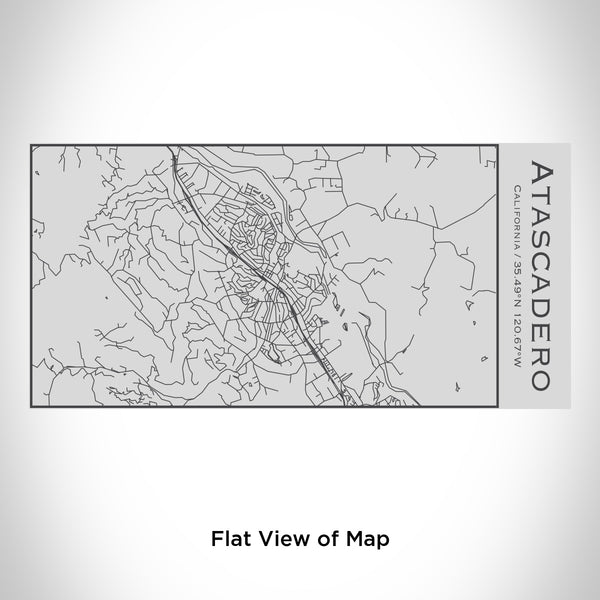 Rendered View of Atascadero California Map Engraving on 17oz Stainless Steel Insulated Cola Bottle