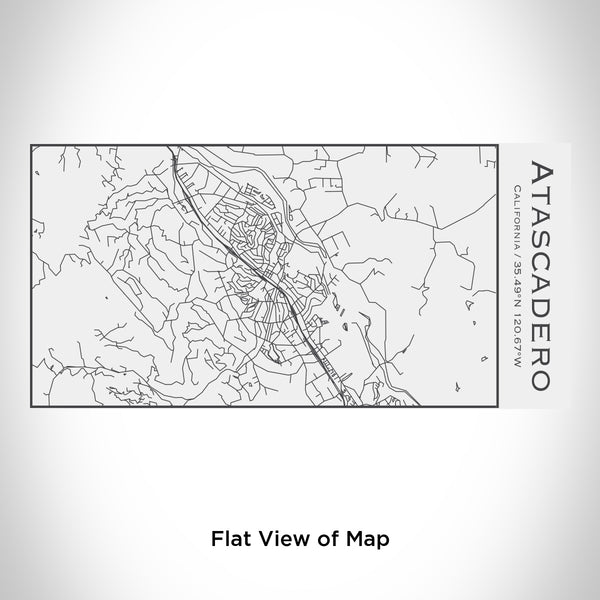 Rendered View of Atascadero California Map Engraving on 17oz Stainless Steel Insulated Cola Bottle in White