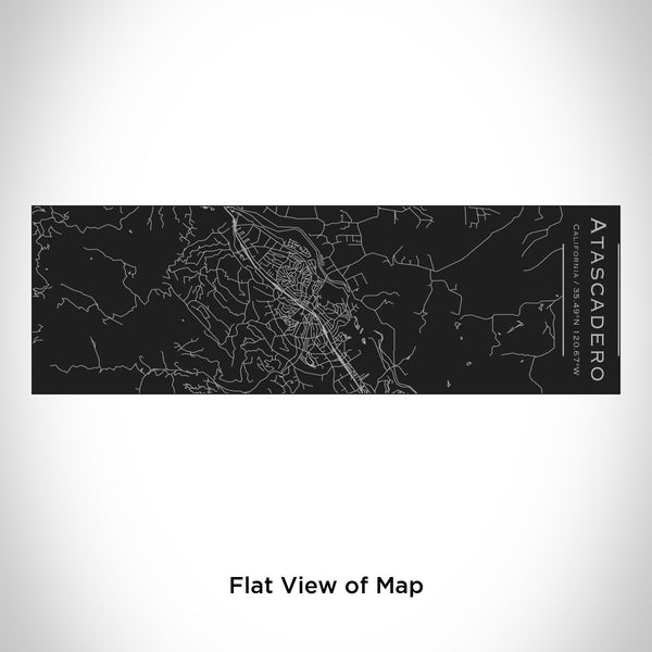 Rendered View of Atascadero California Map Engraving on 10oz Stainless Steel Insulated Cup with Sliding Lid in Black