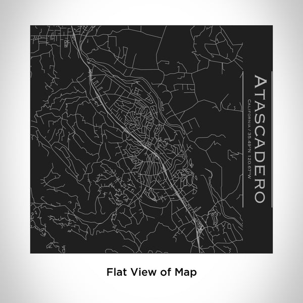 Rendered View of Atascadero California Map Engraving on 17oz Stainless Steel Insulated Tumbler in Black