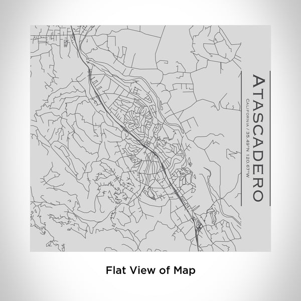 Rendered View of Atascadero California Map Engraving on 17oz Stainless Steel Insulated Tumbler