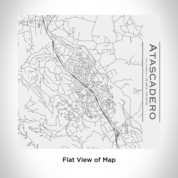 Rendered View of Atascadero California Map Engraving on 17oz Stainless Steel Insulated Tumbler in White