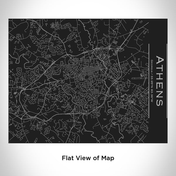 Athens - Georgia Map Bottle with Bamboo Top in Matte Black