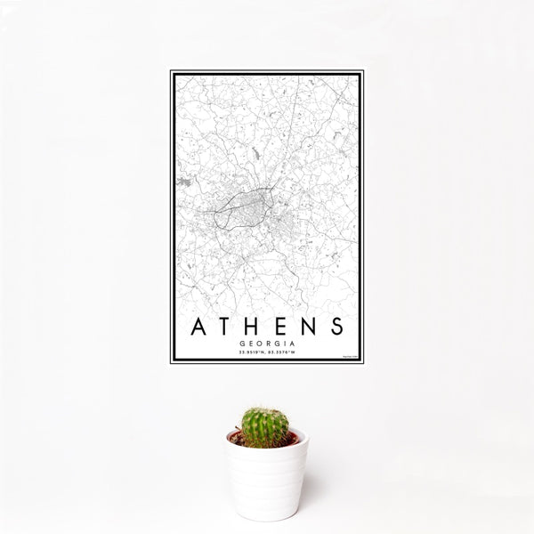 Athens - Georgia Classic Map Print