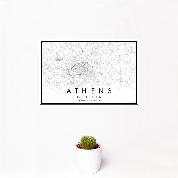 Athens - Georgia Classic Map Print