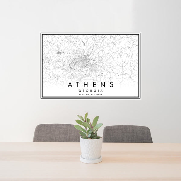 Athens - Georgia Classic Map Print