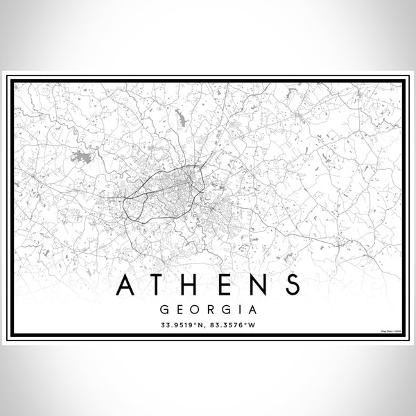 Athens - Georgia Classic Map Print