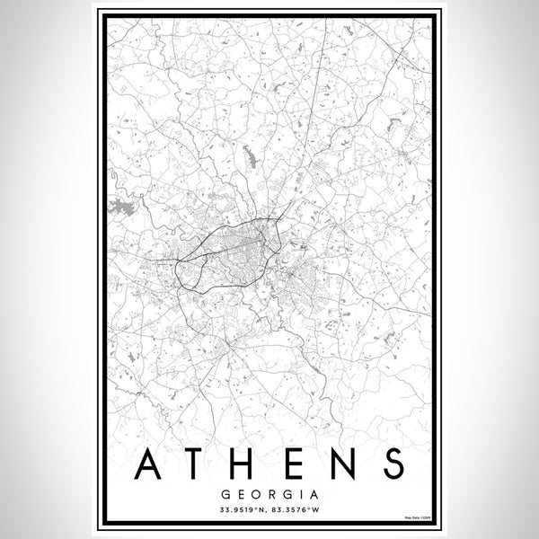 Athens - Georgia Classic Map Print