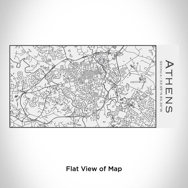 Rendered View of Athens Georgia Map Engraving on 17oz Stainless Steel Insulated Cola Bottle in White