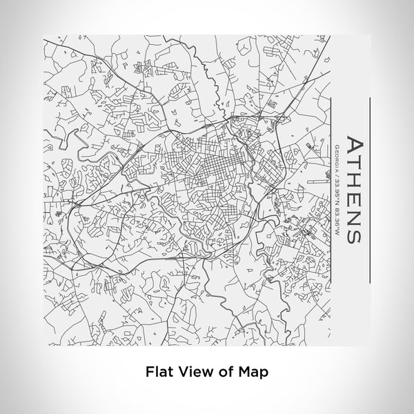 Rendered View of Athens Georgia Map Engraving on 17oz Stainless Steel Insulated Tumbler in White