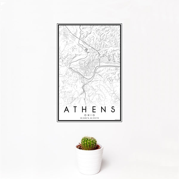 Athens - Ohio Classic Map Print