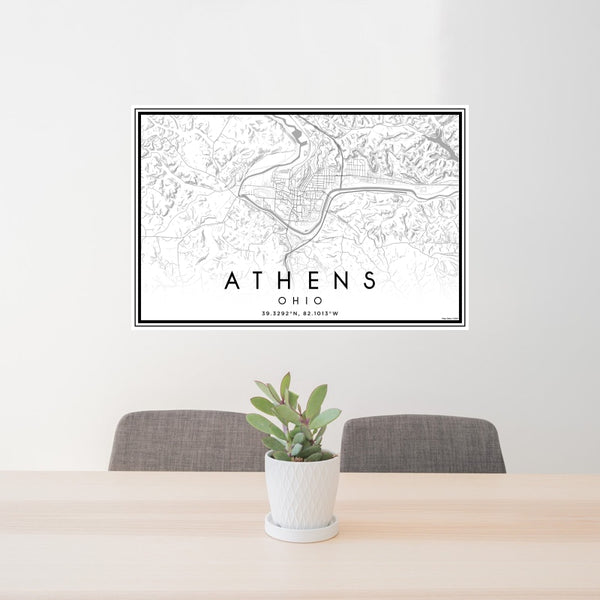 Athens - Ohio Classic Map Print