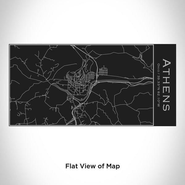 Athens - Ohio Map Insulated Bottle in Matte Black