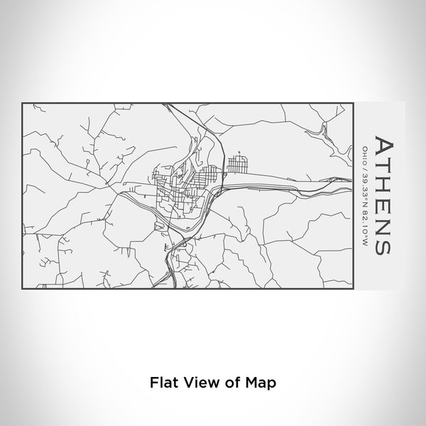 Rendered View of Athens Ohio Map Engraving on 17oz Stainless Steel Insulated Cola Bottle in White