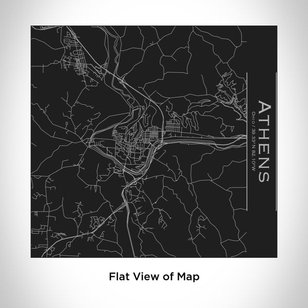 Athens - Ohio Map Tumbler in Matte Black