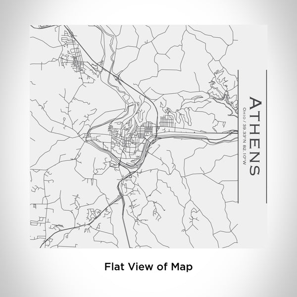 Rendered View of Athens Ohio Map Engraving on 17oz Stainless Steel Insulated Tumbler in White